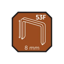 Hæfteklammer 8 mm nr. 53F 2000 stk. - Probuilder