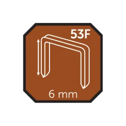 Hæfteklammer 6 mm nr. 53F 2000 stk. - Probuilder