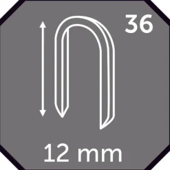 Hæfteklammer 12 mm nr. 36 1000 stk. - Probuilder
