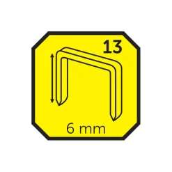 Hæfteklammer 6 mm nr. 13 1000 stk. - Probuilder
