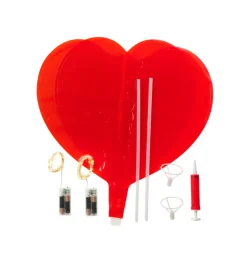 Hjerteballon 40 Micro-LED 2-pk.