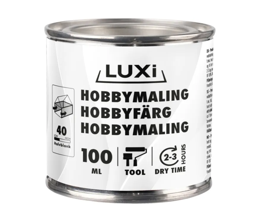Hobbymaling rød 100 ml - LUXI®