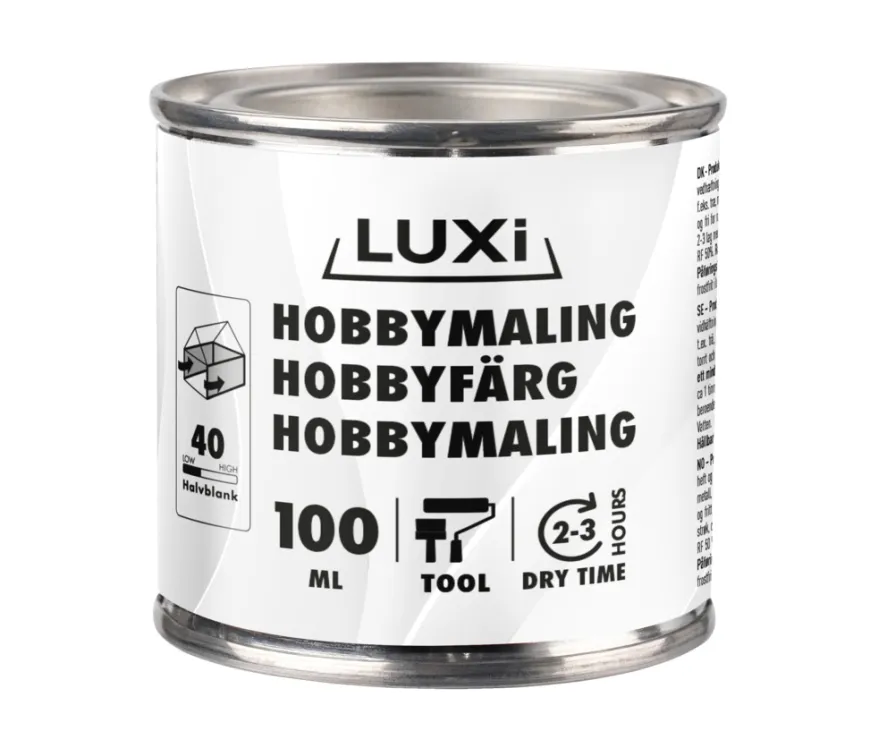 Hobbymaling sølv 100 ml - LUXI®