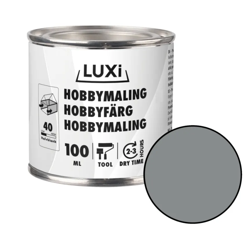 Hobbymaling sølv 100 ml - LUXI®