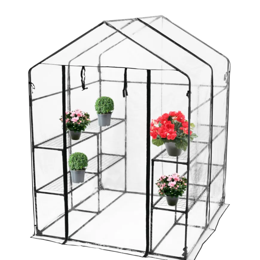 HORTUS drivhus m/plastovertræk 195 x 143 x 143 cm