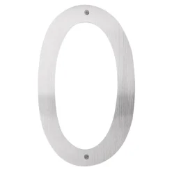 Husnummer 0 rustfrit stål 40 cm