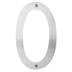 Husnummer 0 rustfrit stål 25 cm