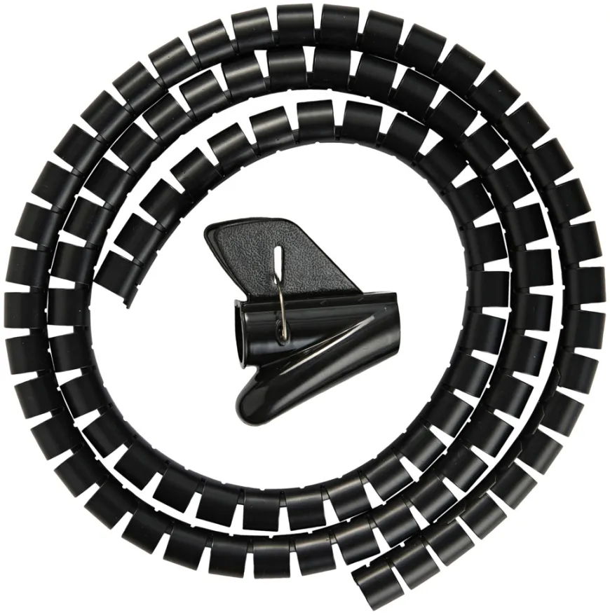 Kabelsamler sort Ø20 mm x 1,5 meter - PRIZE®