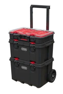 Keter Stack n Roll værktøjskasser m/hjul 53 × 41 × 93 cm