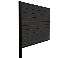 Kirkedal Alu hegn tilkøbssæt sort 156 x 180 cm