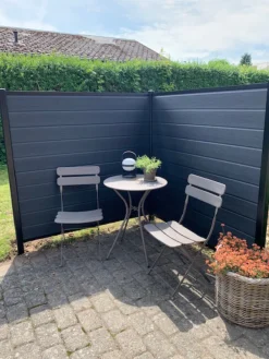 Kirkedal Alu Light hegn startsæt sort 184 x 150 cm