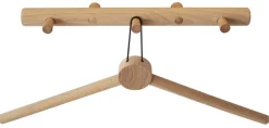 Knagerække m/3 knager egetræ 35 cm natur