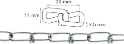 Knudekæde Ø2,5 mm x 2 meter