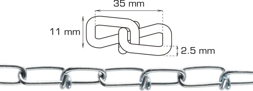 Knudekæde Ø2,5 mm x 2 meter