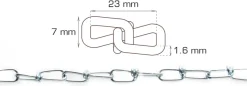 Knudekæde Ø1,6 mm x 5 meter