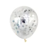 Konfettiballon 30 cm 5 stk. sølv