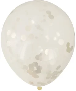 Konfettiballon guld 30 cm 5 stk.