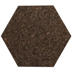 Korkpanel sekskant dark 6 stk.
