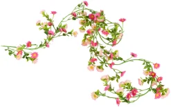 Kunstig blomsterranke lyserød 210 cm