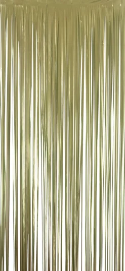 Lametta gardin m/selvklæb 90 x H250 cm guld