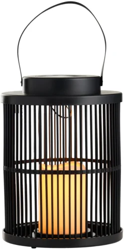 Lanterne med solceller sort Ø18 x 25 cm - Garden®