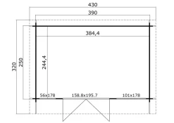 Lasita Maja hytte Cambridge 250 x 390 cm