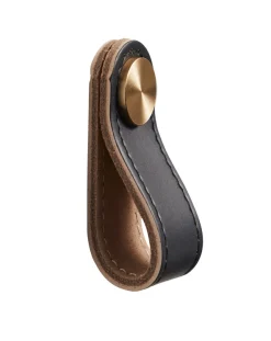 Læderknopper sort 2-pk.