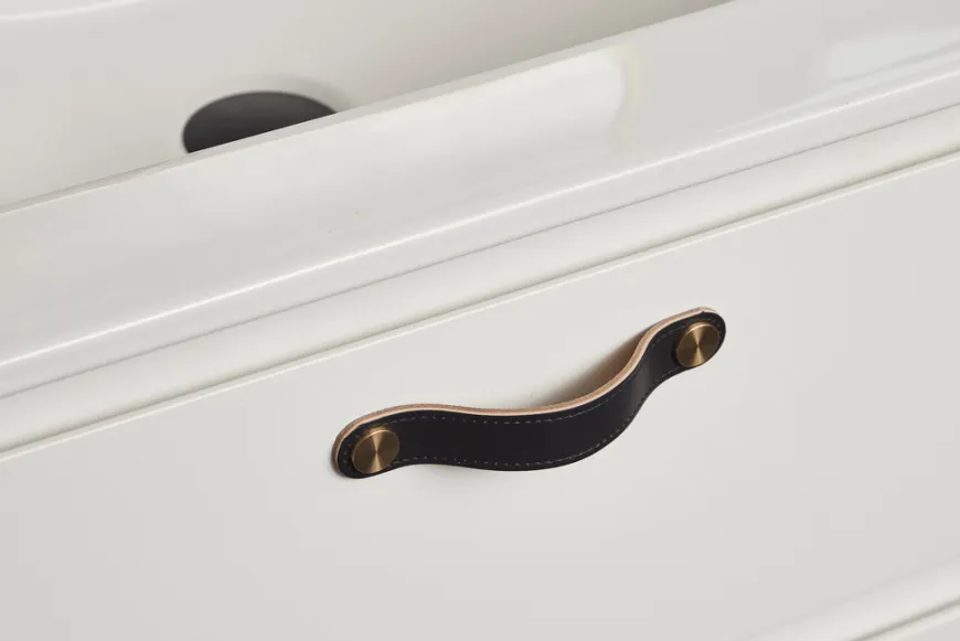 Læderstropper 12,8 cm sort 2-pk.