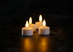 LED-fyrfadslys med 3D-flamme 4 stk. - DAY