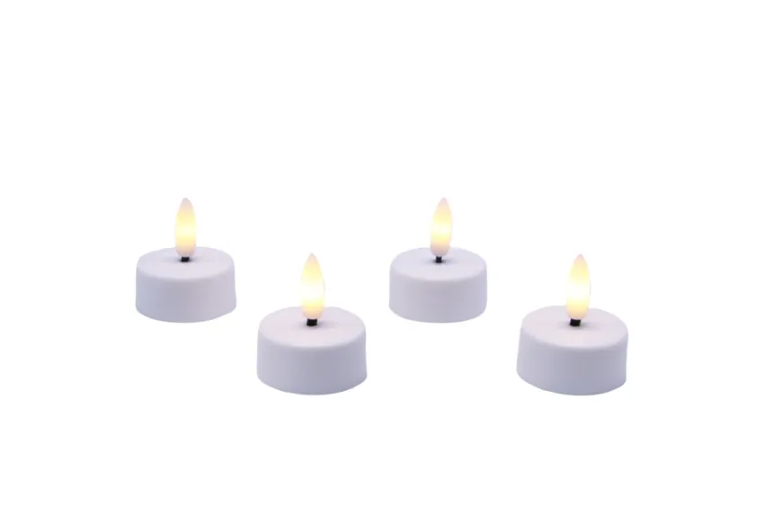 LED fyrfadslys m/fjernbetjening 4 stk.