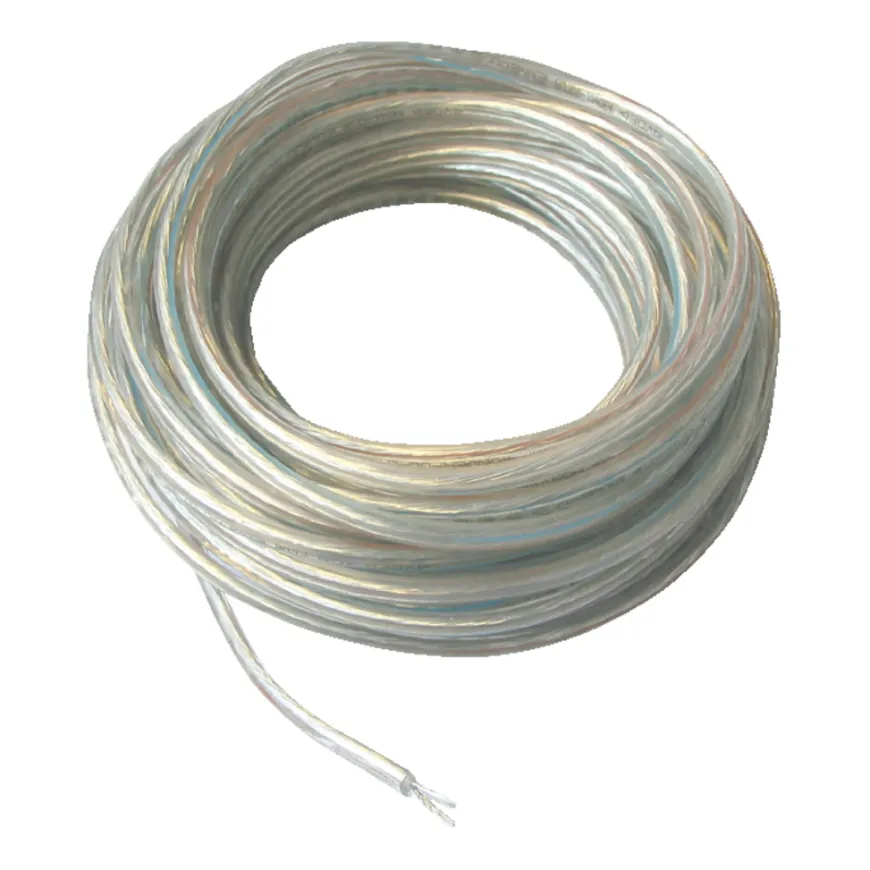 Ledning rund transparent 2 x 0,75 mm² 10 m - Elworks