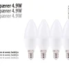 LED-pære kerte E14 4,9 W 4-pk.