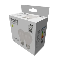 LED-pære standard 2,7 W E27 2-pk.