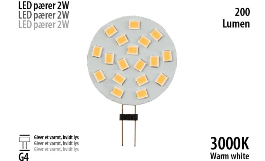 LED-stiftpære 2 W G4