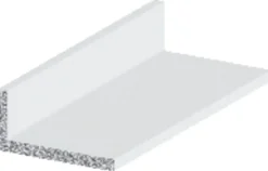 Listeprofil aluminium hvid 15 x 30 x 1000 mm