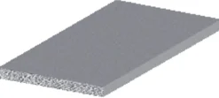 Listeprofil flad alu 2 x 25 x 1000 mm