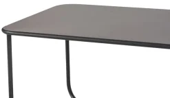 Loungesæt 4 dele sort stel/grå hynder