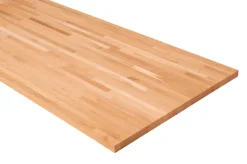 Massiv bordplade i eg - 26 mm x 61 x 242 cm