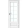 Massiv hvidmalet enkelt glasdør 82,5 x 204 cm