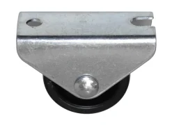 Møbelhjul buk fast sort 30 mm