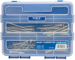 NKT Fasteners Climate spunskrue sortimentskasse 120 stk.