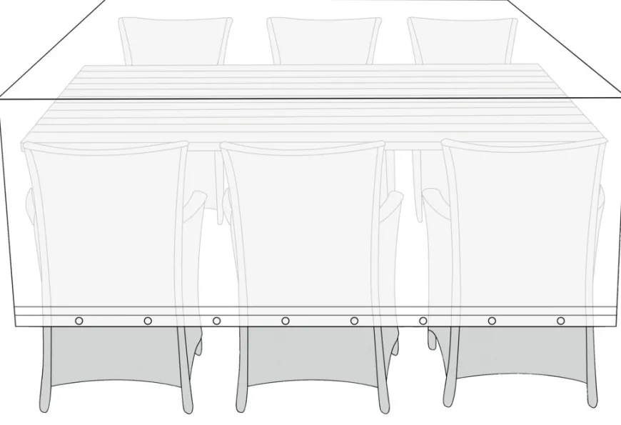 Overtræk til havemøbelsæt L220 x B130 x H85 cm - Sunlife®