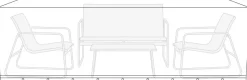 Overtræk til havemøbelsæt L220 x B130 x H85 cm - Sunlife®