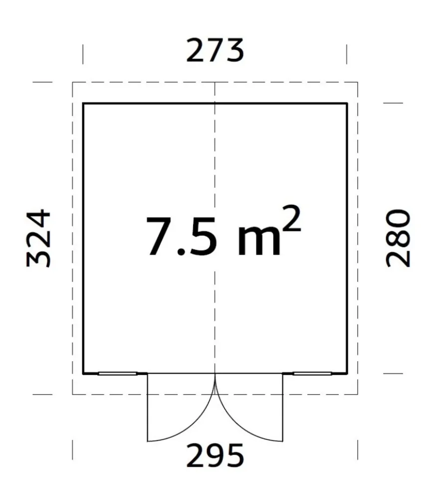 Palmako redskabsrum Aksel 2 - 273 x 280 cm