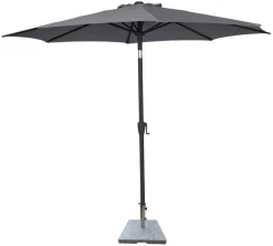 Parasol Arizona grå m/krank og tilt Ø300 cm - Sunlife®