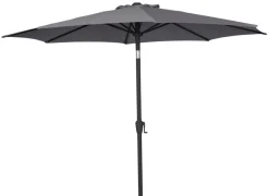 Parasol Arizona grå m/krank og tilt Ø300 cm - Sunlife®