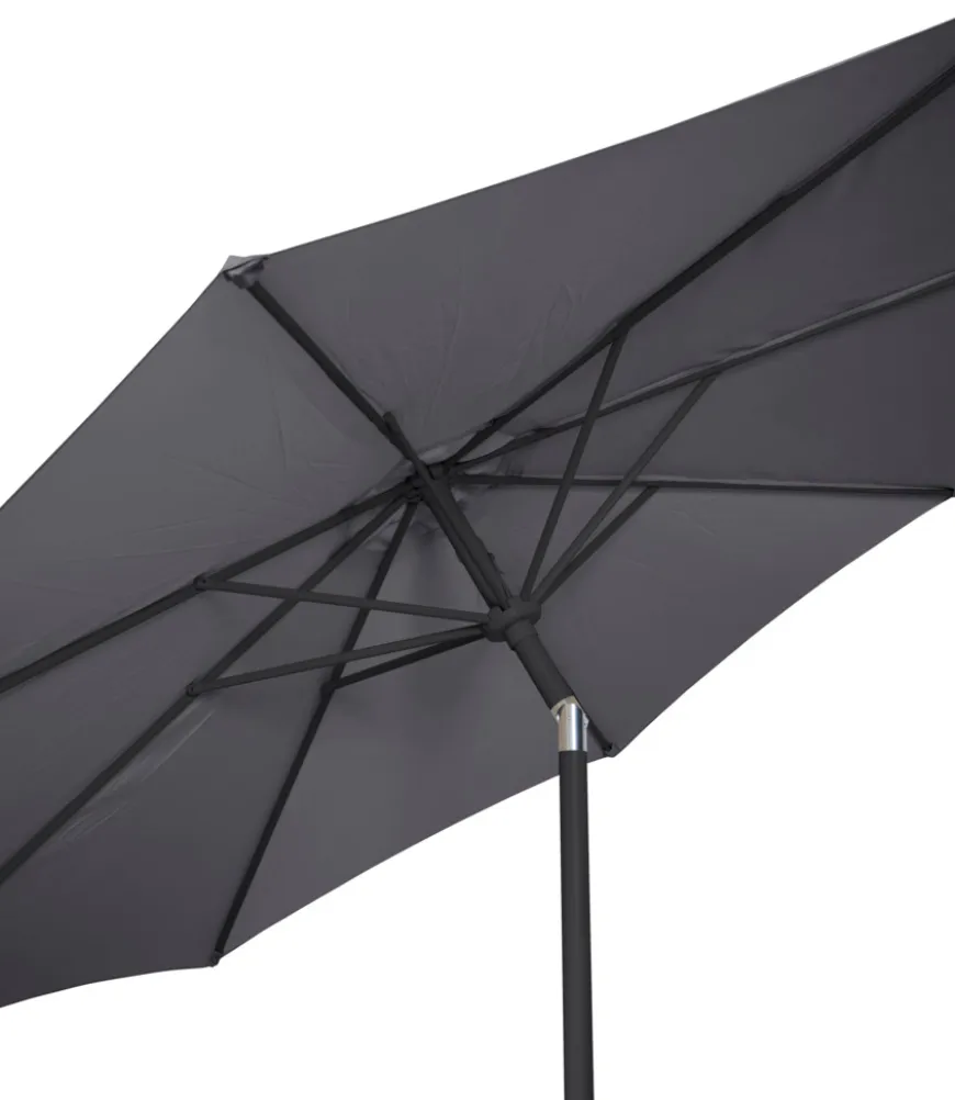 Parasol Arizona grå m/krank og tilt Ø300 cm - Sunlife®