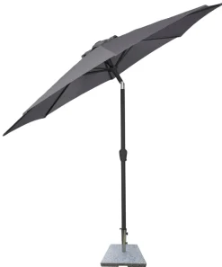 Parasol Arizona grå m/krank og tilt Ø300 cm - Sunlife®