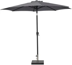 Parasol Arizona grå m/krank og tilt Ø300 cm - Sunlife®