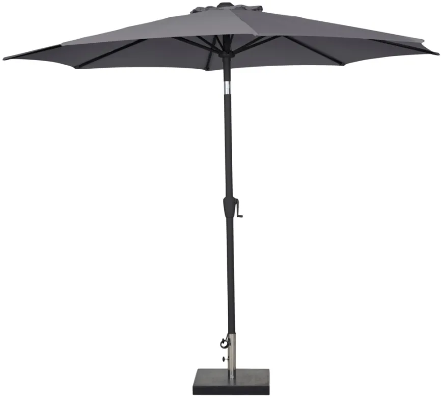 Parasol Arizona grå m/krank og tilt Ø300 cm - Sunlife®